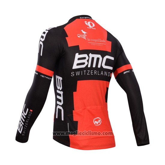 2014 Abbigliamento Ciclismo BMC Nero e Rosso Manica Lunga e Salopette